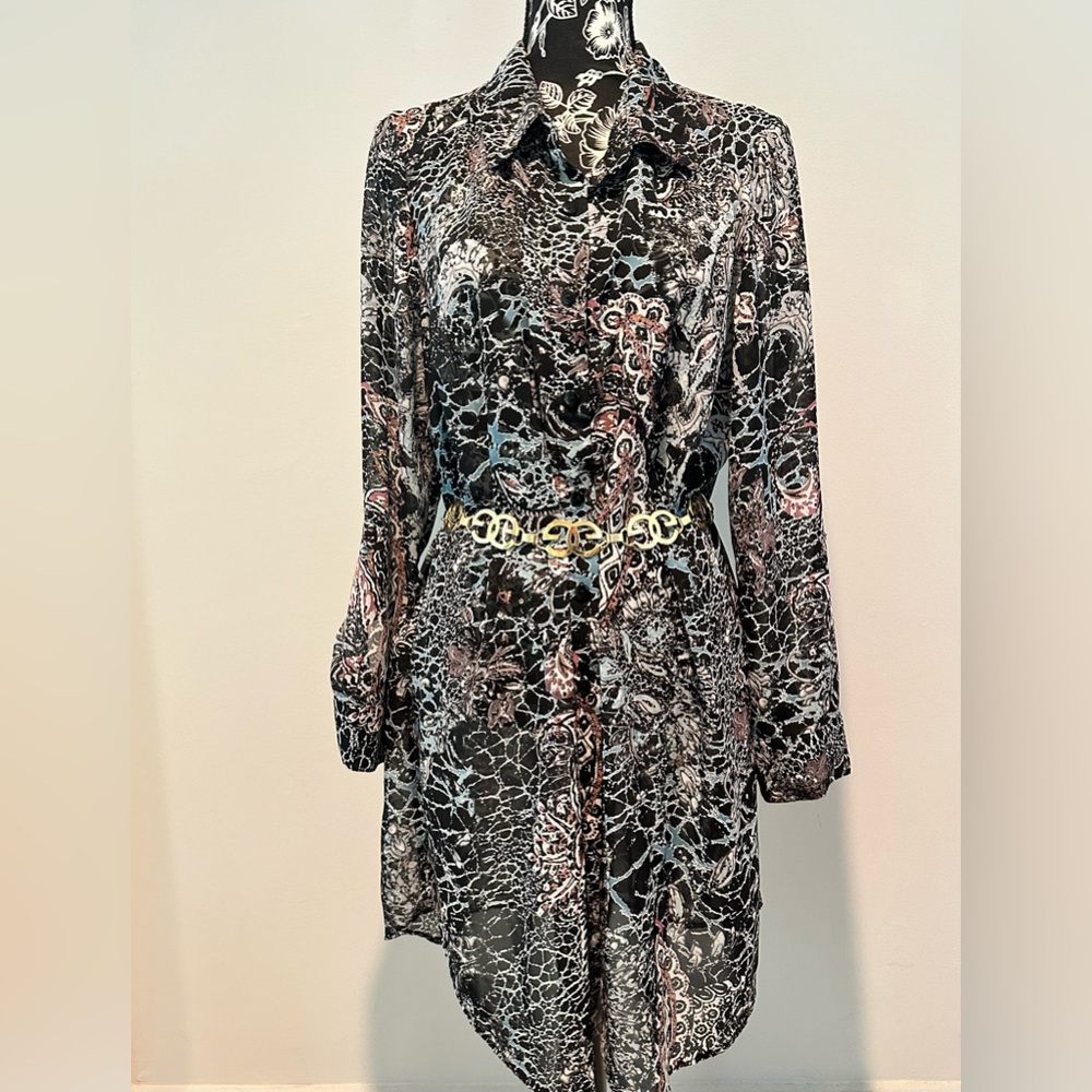 70’s Vintage inspired print shirt dress